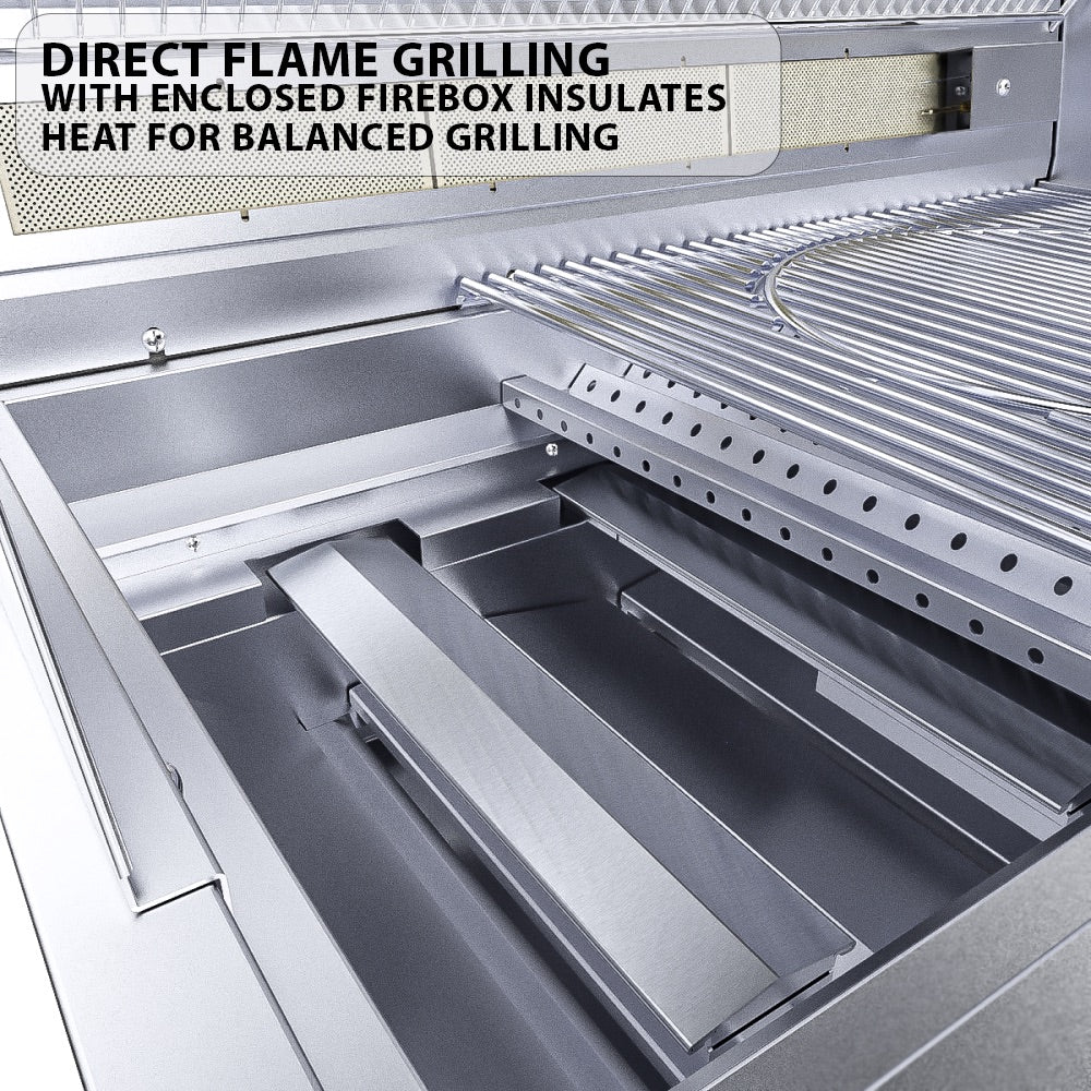 Sunstone Metal Products  Ruby Series 36" Built-In 4-Burner with Rear Infrared Burner
