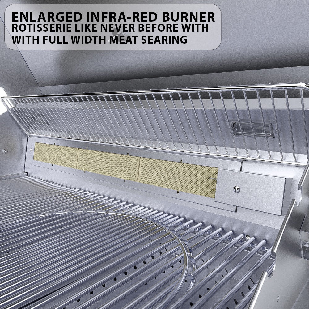 Sunstone Metal Products  Ruby Series 36" Built-In 4-Burner with Rear Infrared Burner