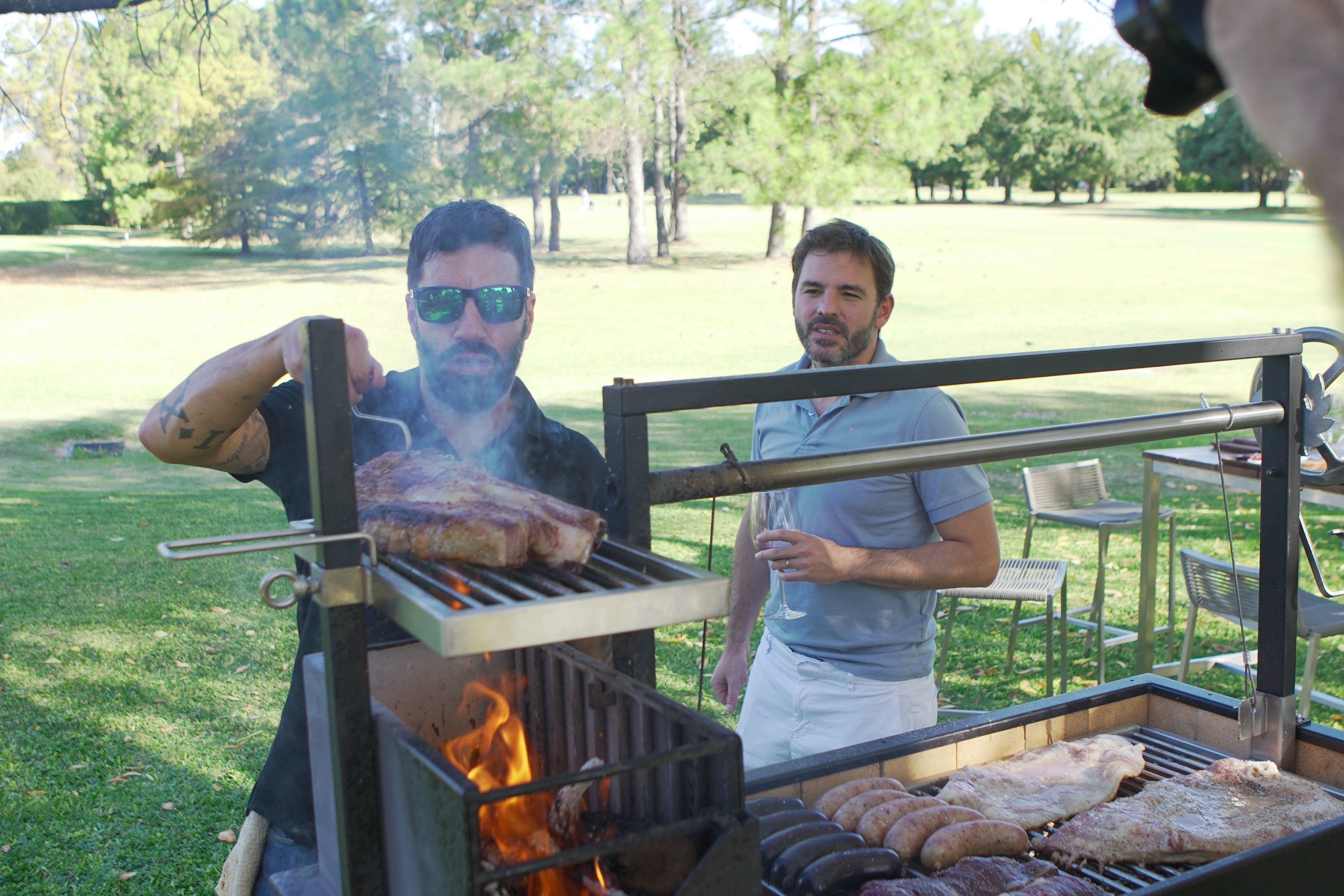 Tagwood BBQ03SI – Argentine Wood & Charcoal Grill (Black Finish) Partially Built