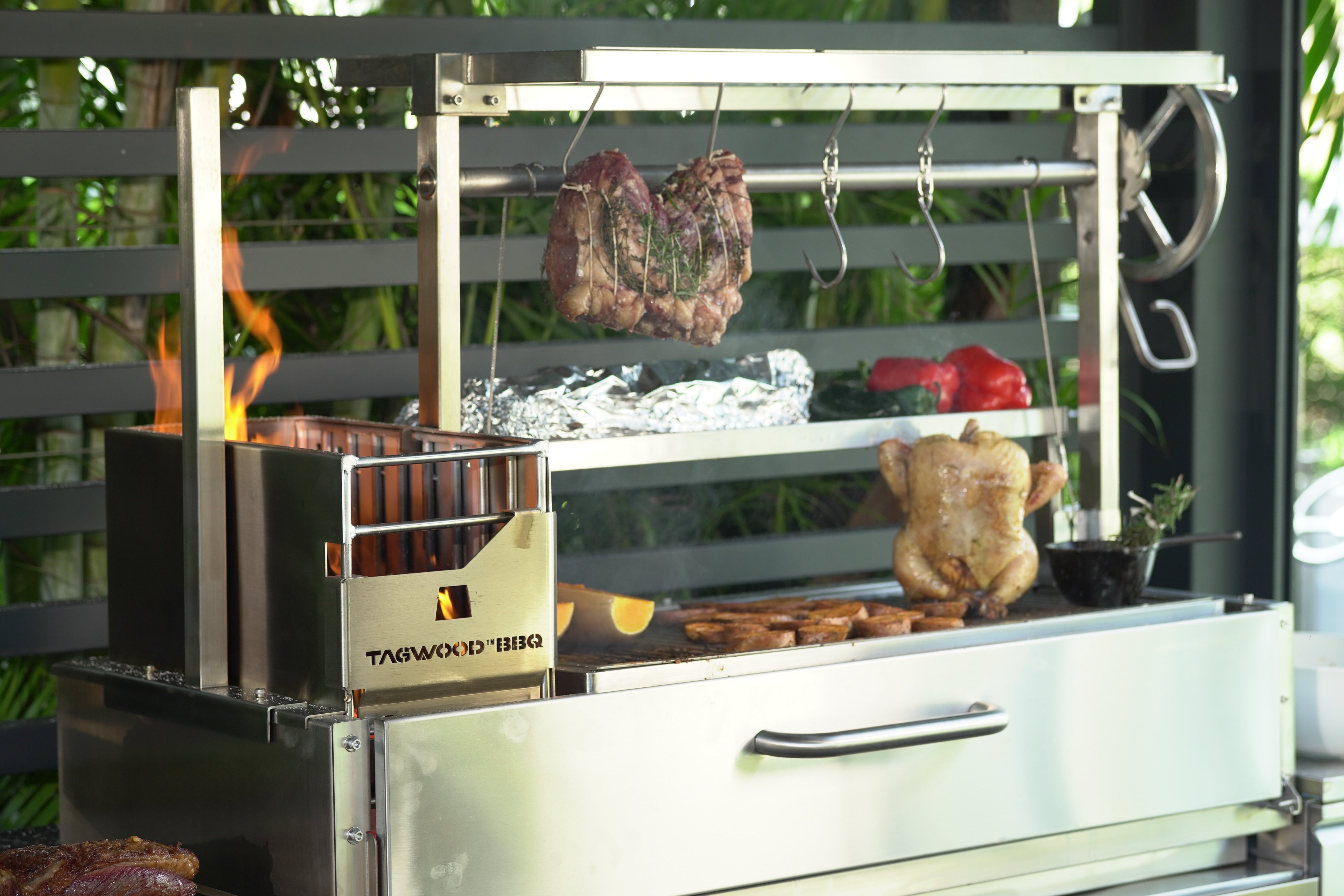 Tagwood BBQ05SS – Argentine Stainless Steel Santa Maria Grill -  Piratically Built