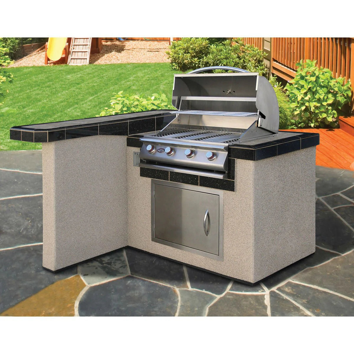 Cal Flame “Maui” BBQ Island – L-Shaped Outdoor Kitchen
