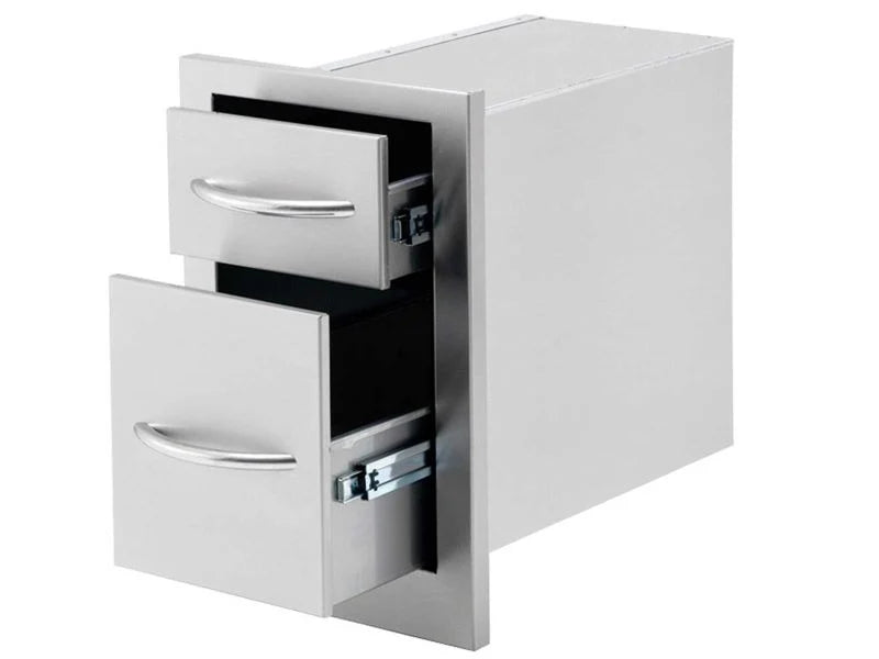 Cal Flame BBQ07868P – 2‑Drawer Deep Storage Cabinet