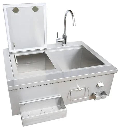 Kokomo Grills 30" Built-In Outdoor Cocktail Station with Sink, Ice Bin & Faucet