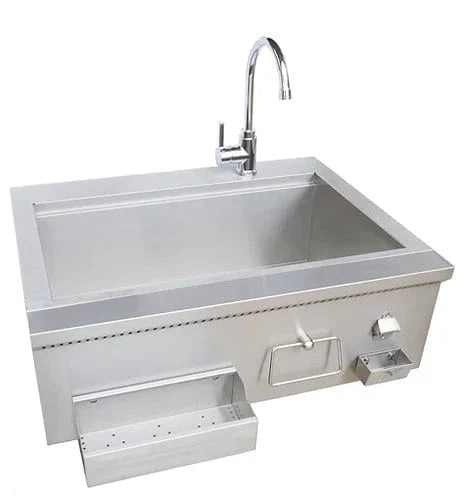 Kokomo Grills 30" Built-In Outdoor Cocktail Station with Sink, Ice Bin & Faucet