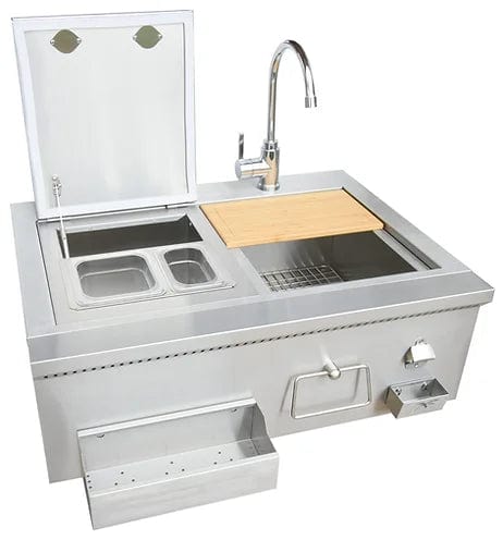 Kokomo Grills 30" Built-In Outdoor Cocktail Station with Sink, Ice Bin & Faucet